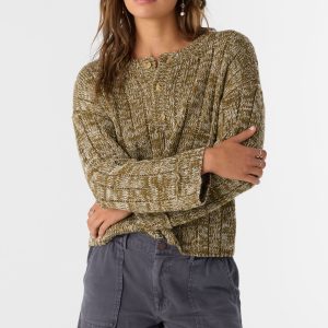 Oceanfront Henley Long Sleeve Sweater