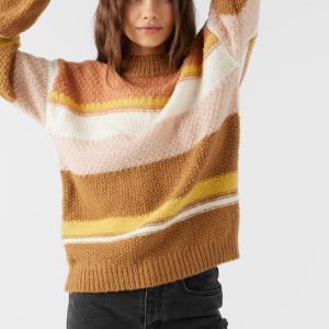 Billie Stripe Mockneck Oversized Sweater