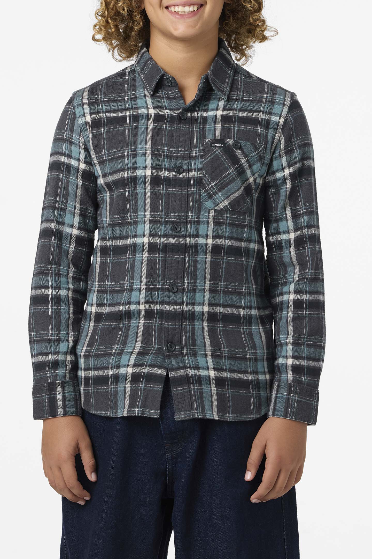 Boy's Redmond Plaid Flannel Long Sleeve Shirt - Image 2