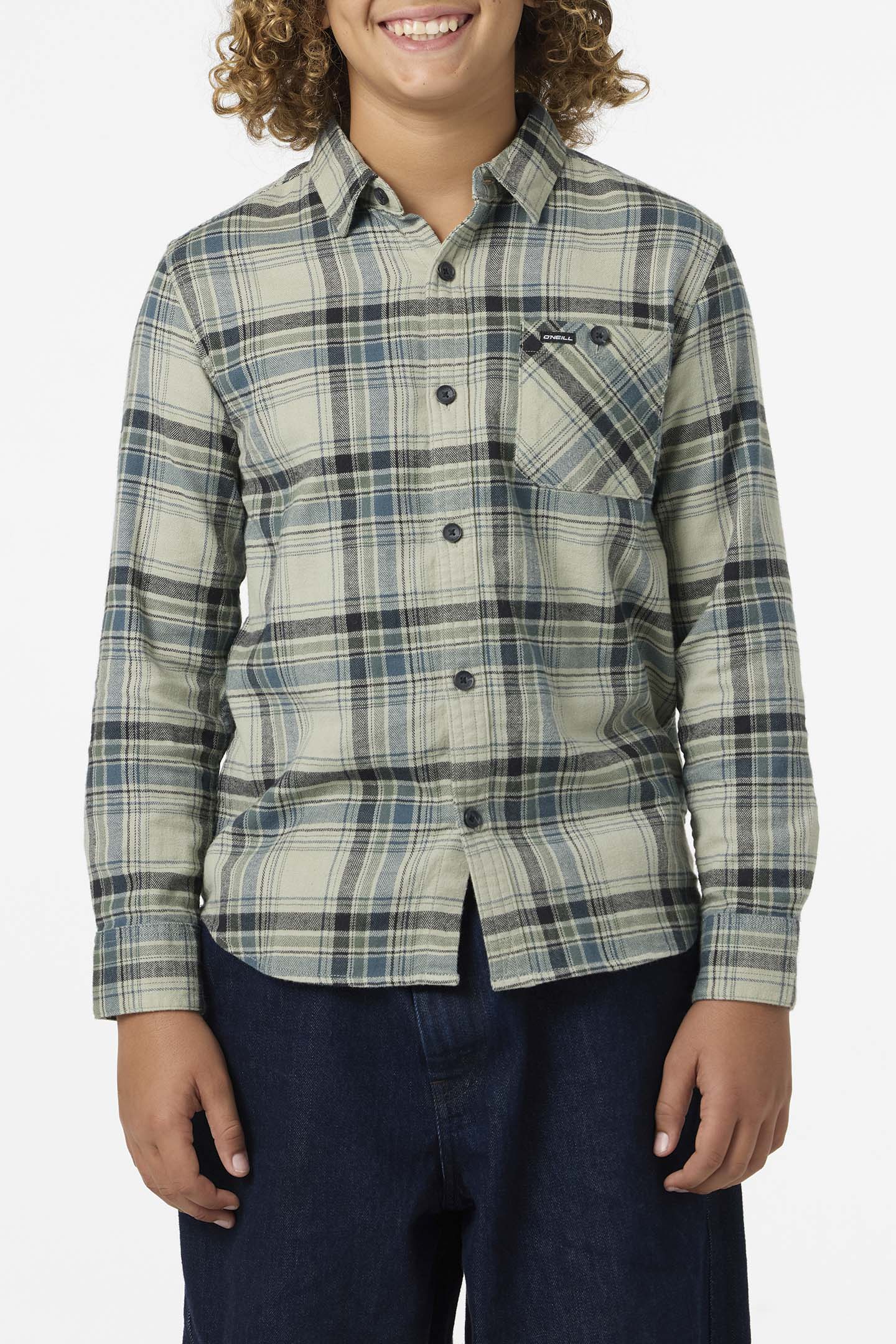 Boy's Redmond Plaid Flannel Long Sleeve Shirt - Image 5