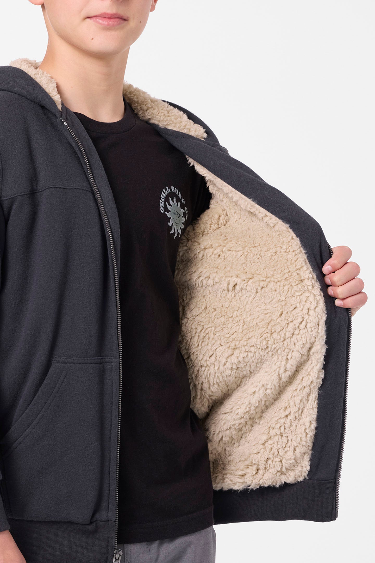 Boy's Fifty Two High Pile Zip Fleece - Image 5