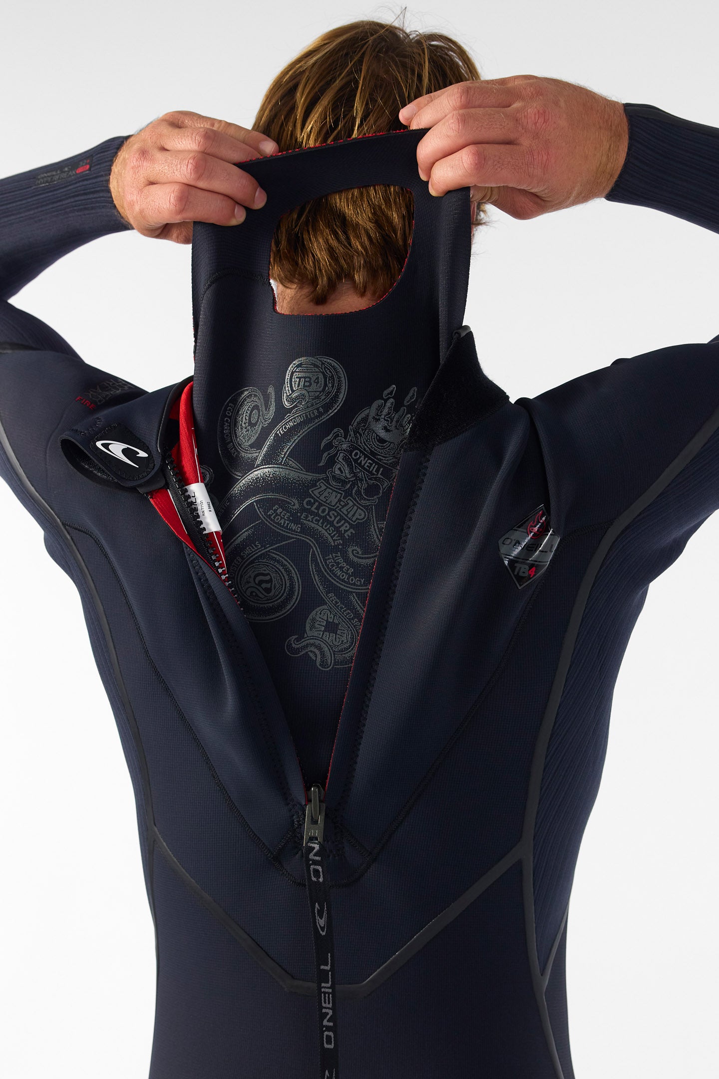 Hyperfreak Fire 4/3mm+ Back Zip Full Wetsuit - Image 11