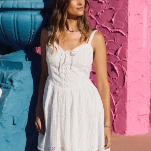 Camden Embroidered Mini Dress
