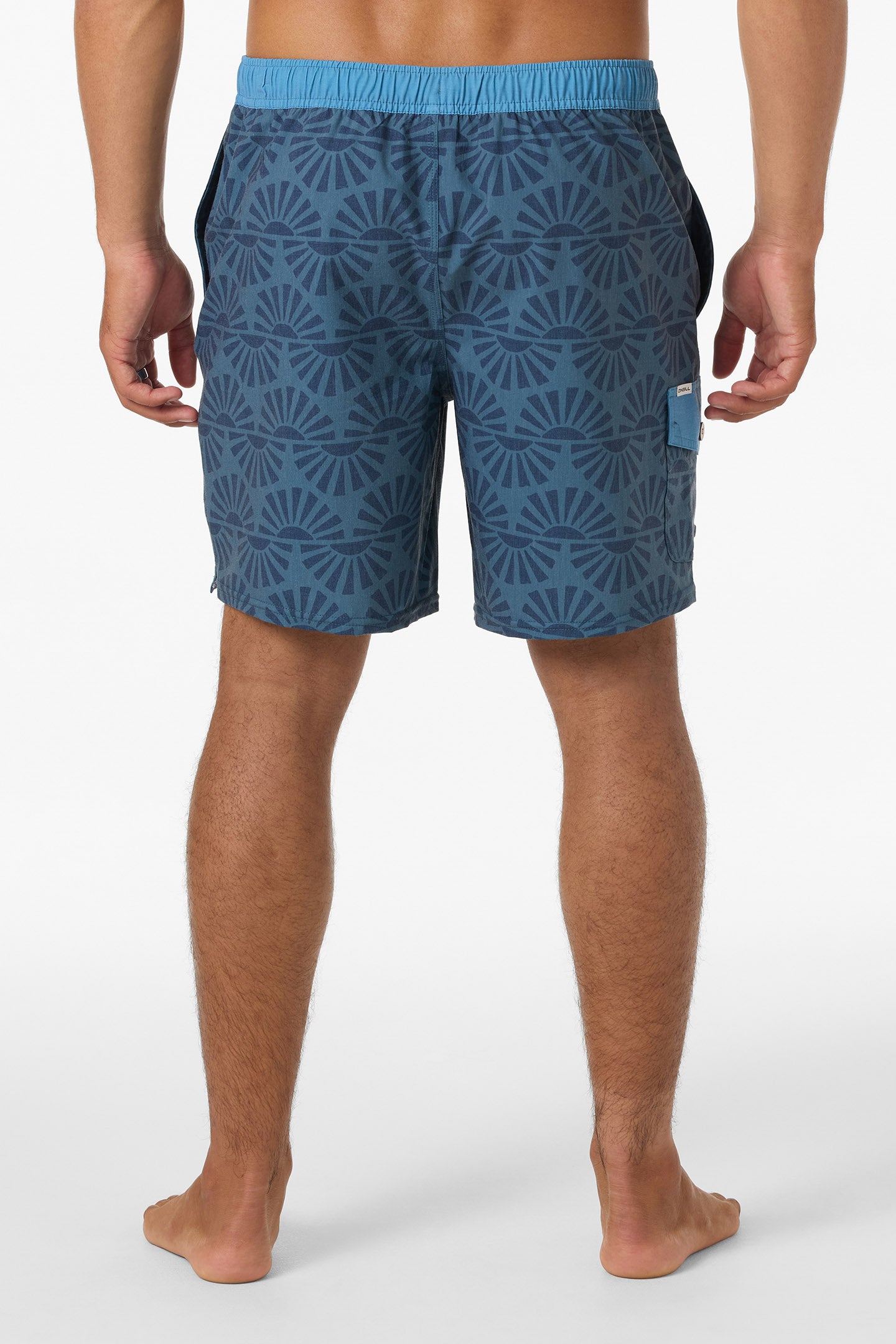 Hermosa Retro Elastic Waist 17 Swim Trunks - Image 4