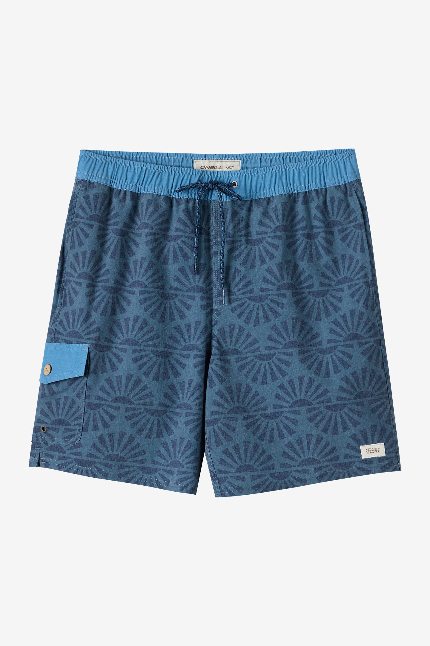 Hermosa Retro Elastic Waist 17 Swim Trunks