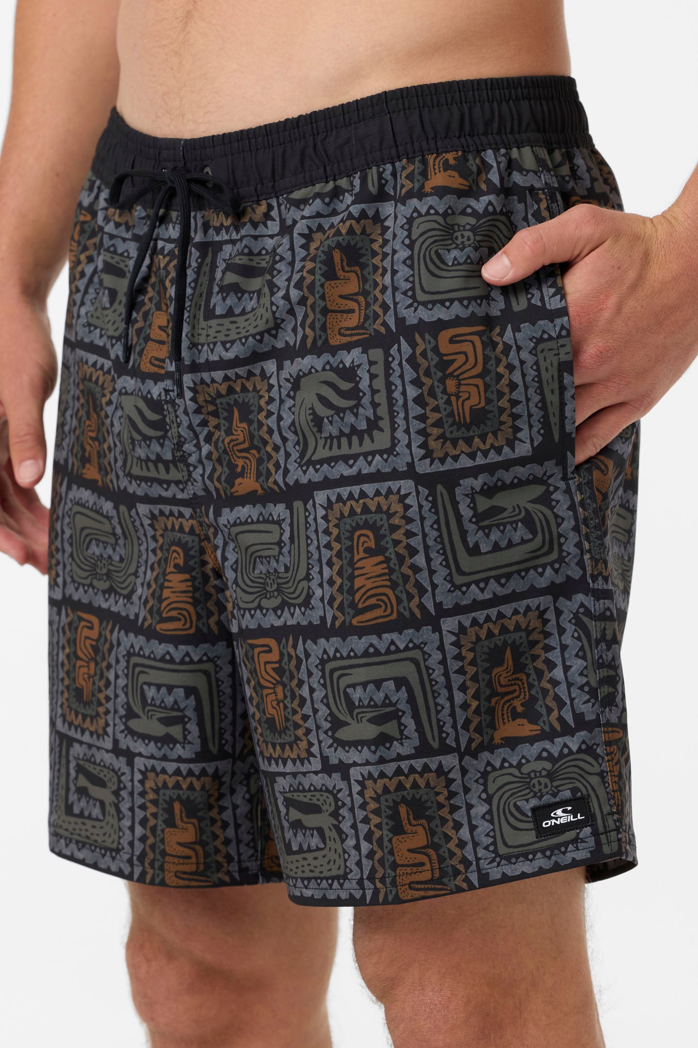 Hermosa Elastic Waist Lined 17 Swim Trunks - Image 6