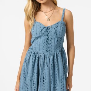 Camden Embroidered Mini Dress