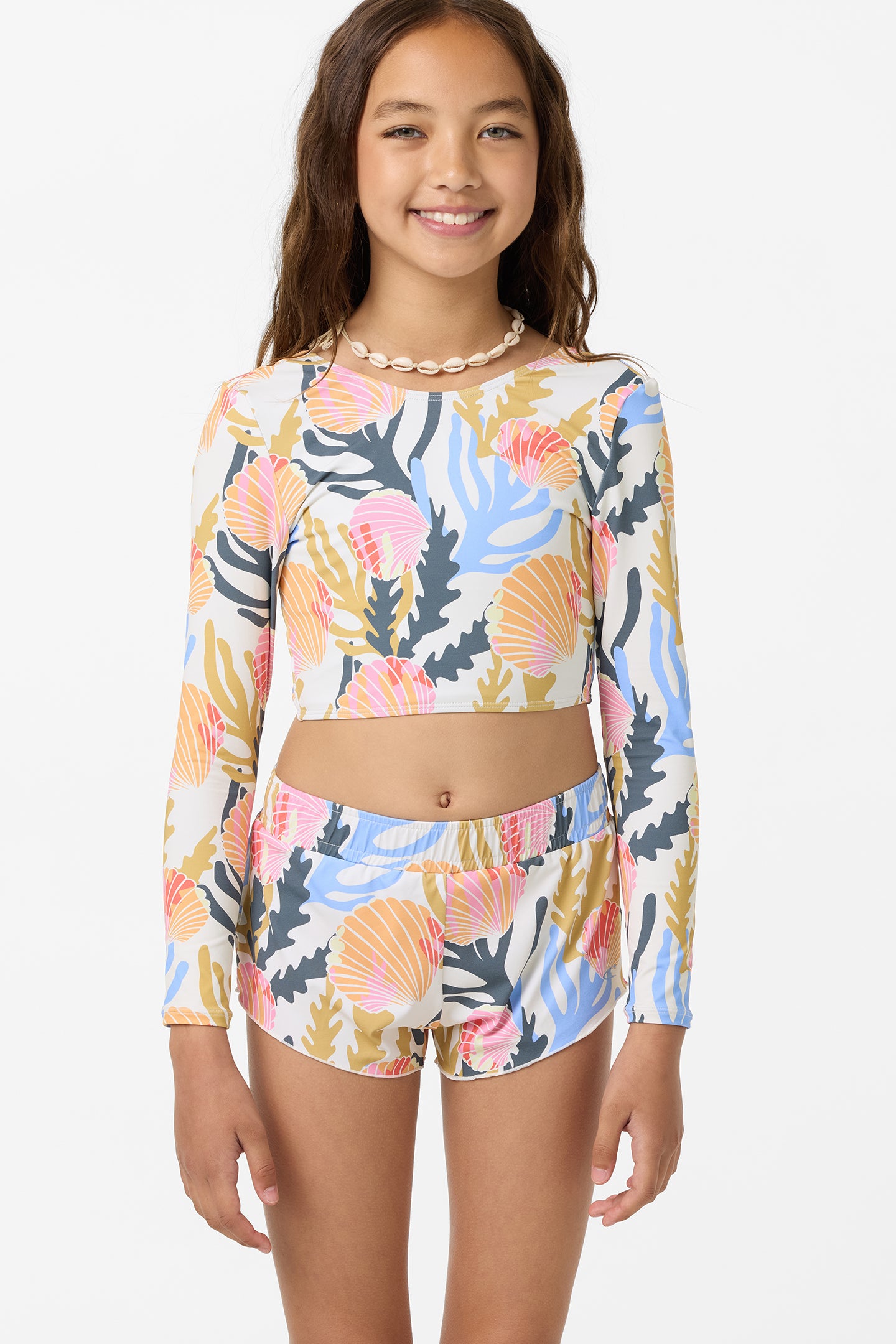 Girl's Cruising Printed 2 Elastic Boardshorts