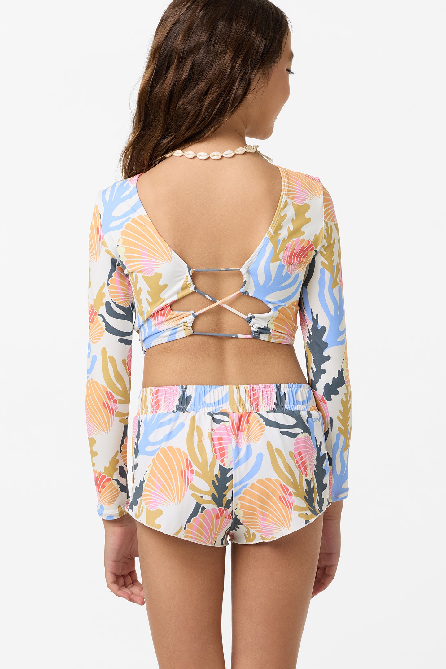 Girl's Cruising Printed 2 Elastic Boardshorts - Image 2