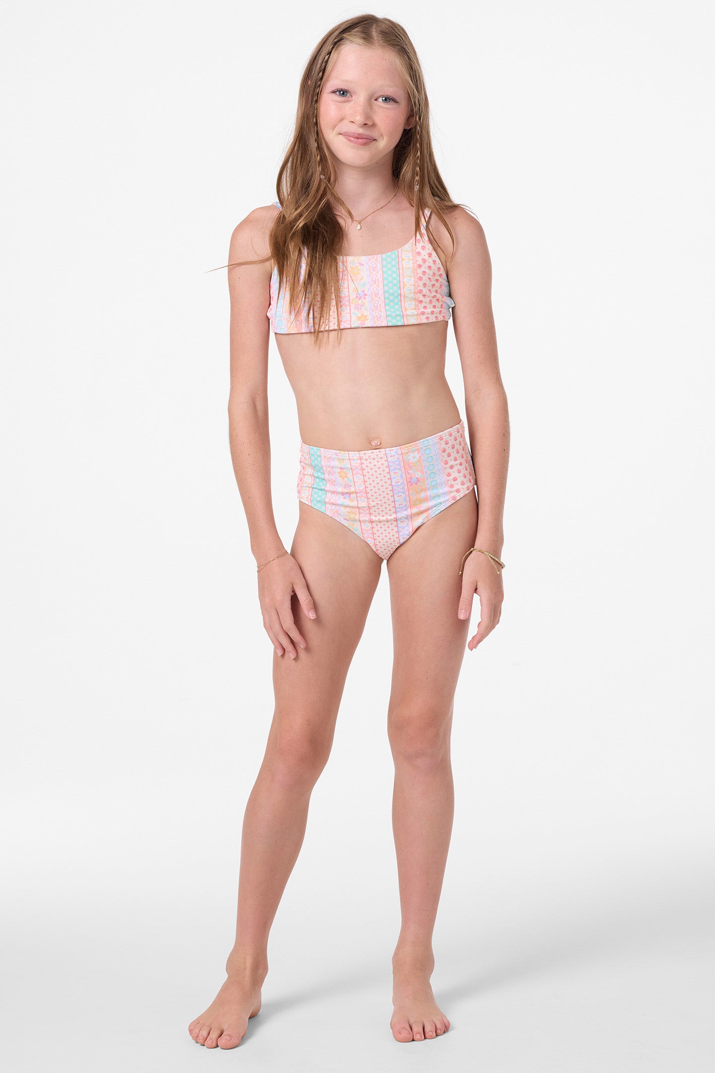 Girl's Bali Floral Revo Tie Back Bralette Set - Image 3
