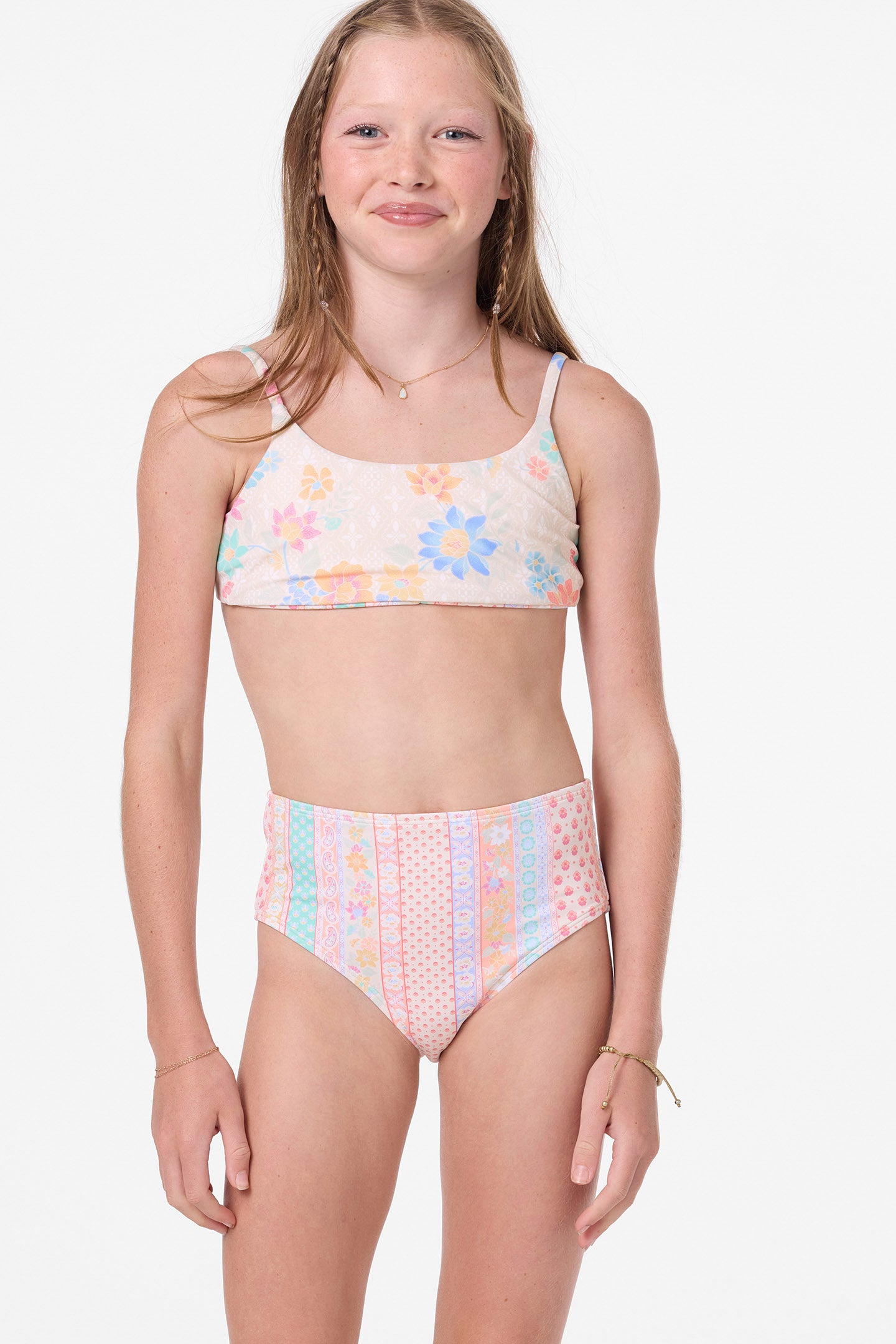 Girl's Bali Floral Revo Tie Back Bralette Set