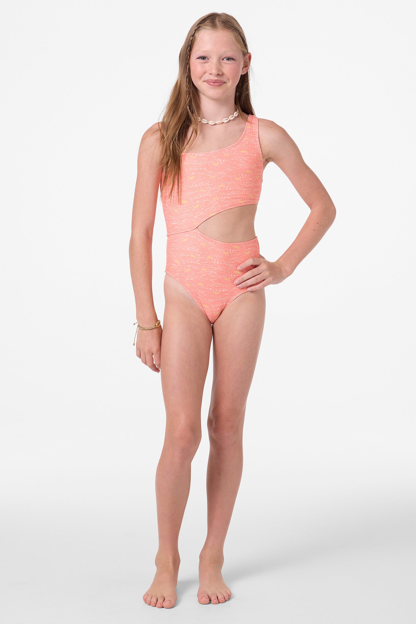 Girl's Sunshine Asymm One-Piece - Image 3
