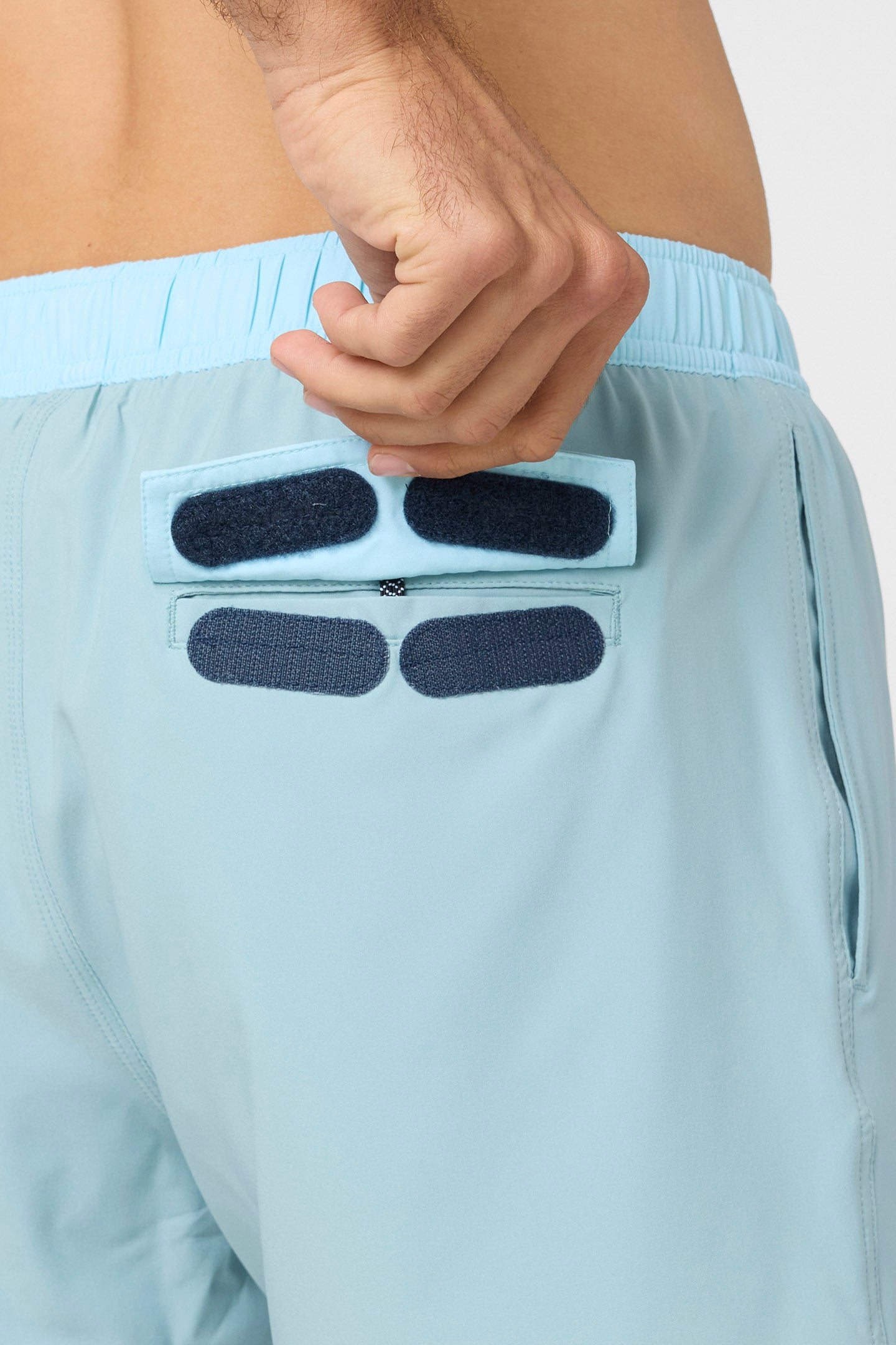 Hermosa Light Lined Elastic Waist 17 Swim Trunks - Image 5