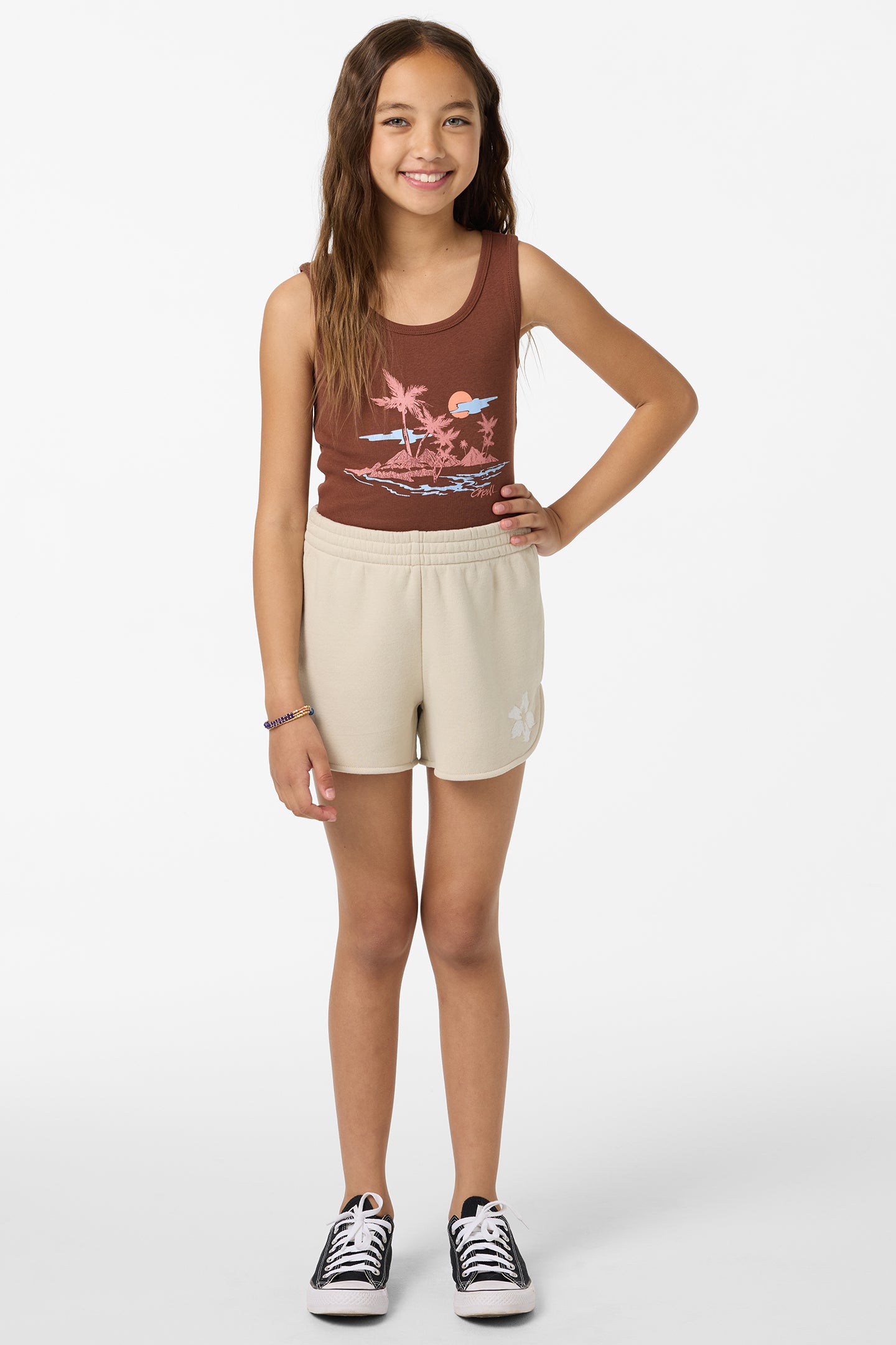 Girl's Tropic Melt Scallop Lounge Shorts - Image 3