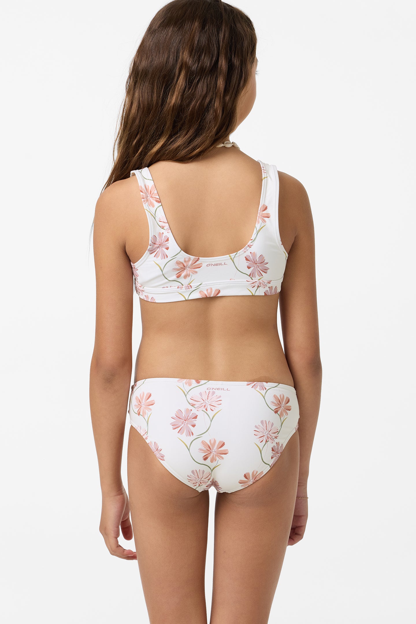 Girl's Ivy Floral Fixed Tri Swim Set - Image 2